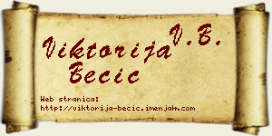 Viktorija Becić vizit kartica